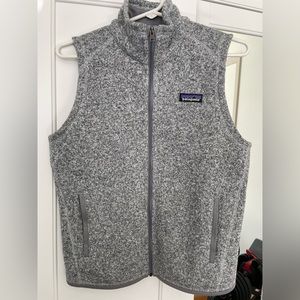 Gray Patagonia fleece vest